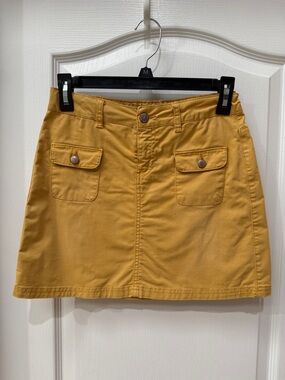 Tao Girls' Mustard Cargo Pocket Mini Skirt - Casual Everyday Y12